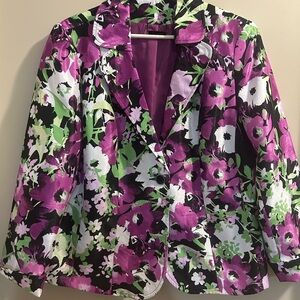 TanJay Purple Floral Blazer
